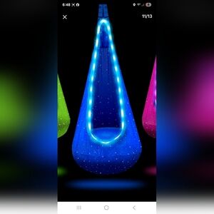 LED Starry Hanging Chair - Blue